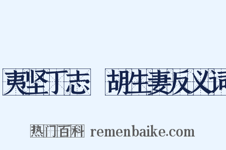 夷坚丁志·胡生妻反义词是什么意思的图片